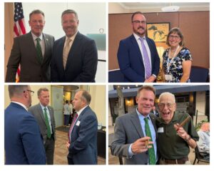 4 photos of Senator Laughlin with people