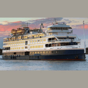 Slideshow of photos of the cruise ship, the press event, and the dock
