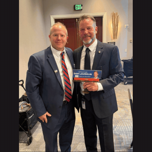 Slideshow of photos of Sen. Laughlin speaking to the outdoor advertisers.