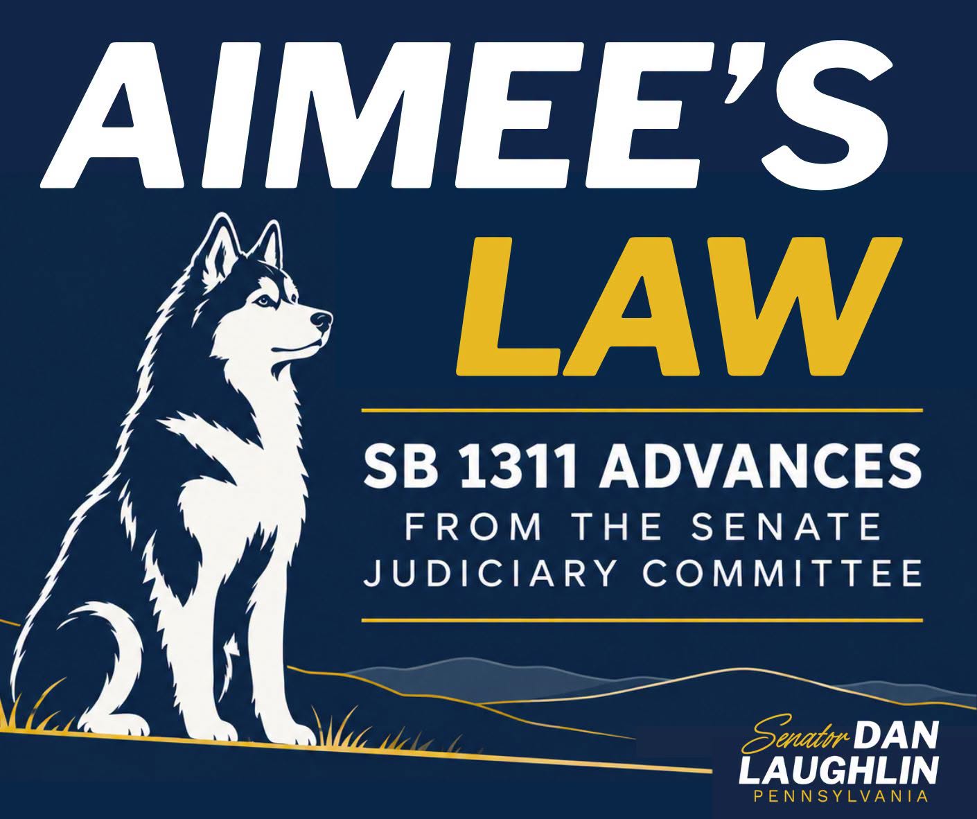 Graphic showing Aimee’s Law passed Committee.